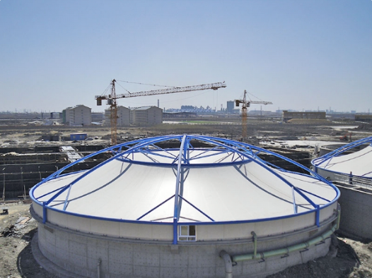 青岛市污水池加盖膜结构遮阳篷 - 价格